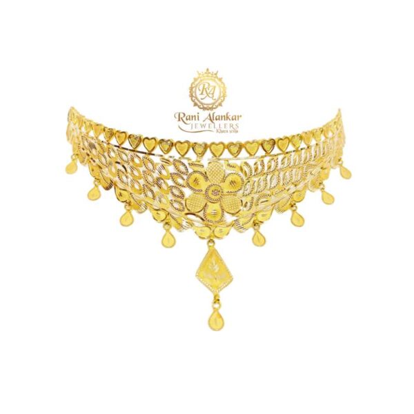 Gold Chokar Necklce Design 18kt Rani Alankar Jewellers