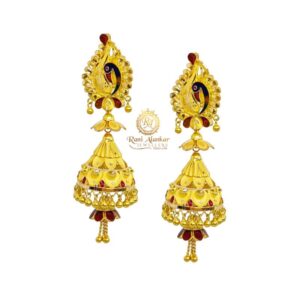 The Gold Antique Jhumka By Rani Alankar Jewellers