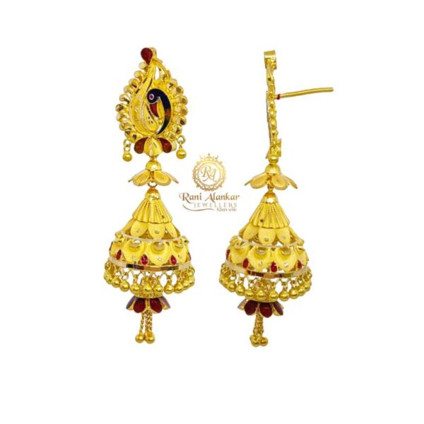 The Gold Antique Jhumka By Rani Alankar Jewellers