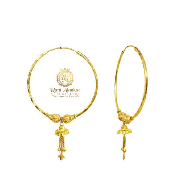 Gold Bali Earrng Design 18kt