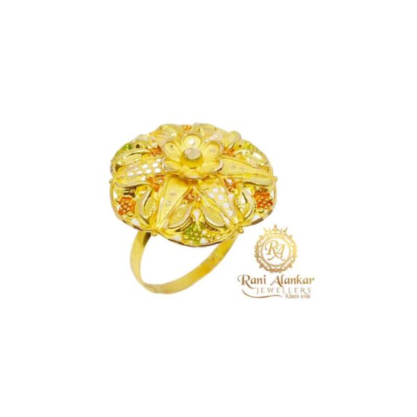 Gold Fancy Jodha Ring For Women