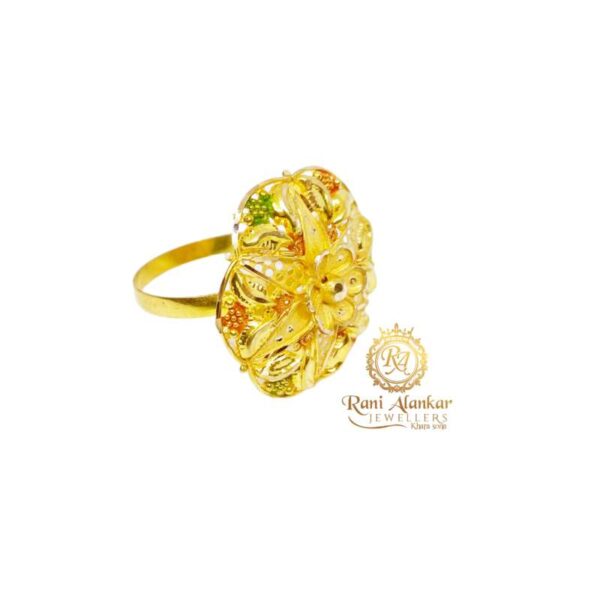 Gold Fancy Jodha Ring For Women