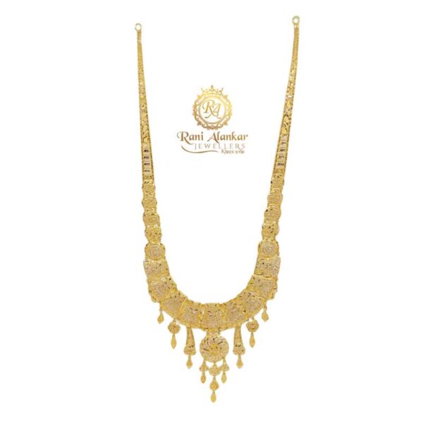 The Gold Long Necklace Design by Rani Alankar Jewellers