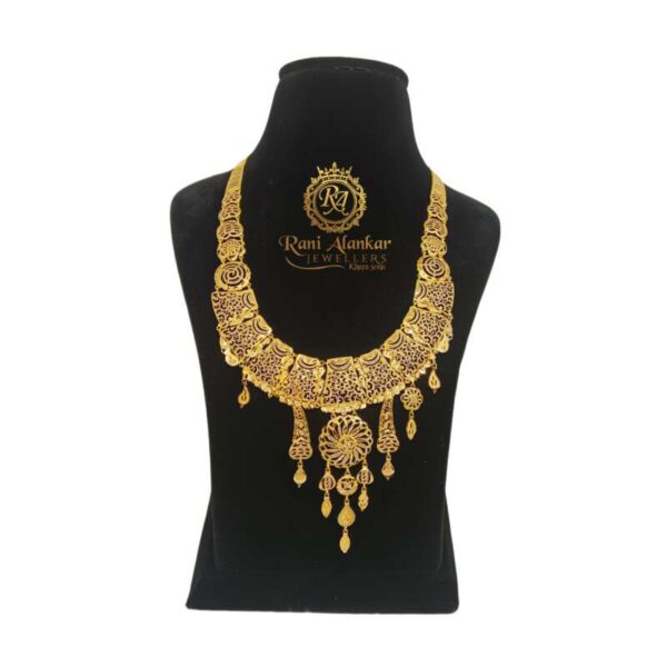 The Gold Long Necklace Design by Rani Alankar Jewellers