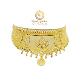 Gold Chokar Necklace Design 18kt by Rani Alankar Jewellers