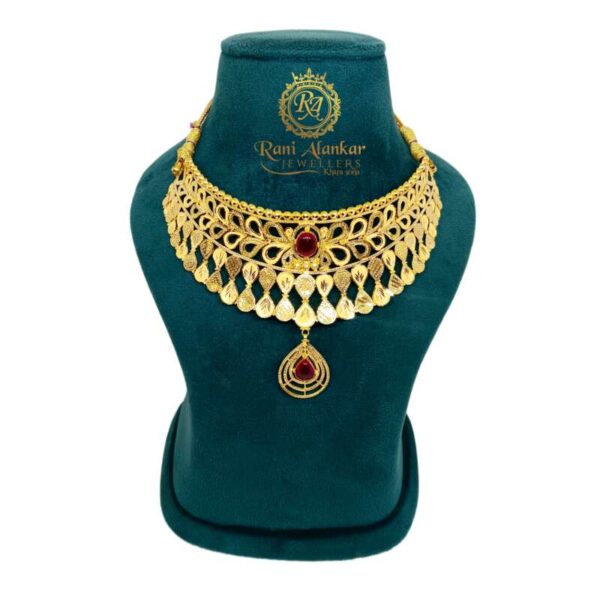 Gold Bridal Chokar Necklace 18kt
