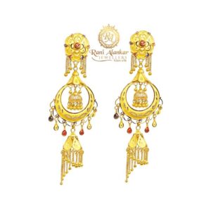 Gold Fancy Earring Design 22kt