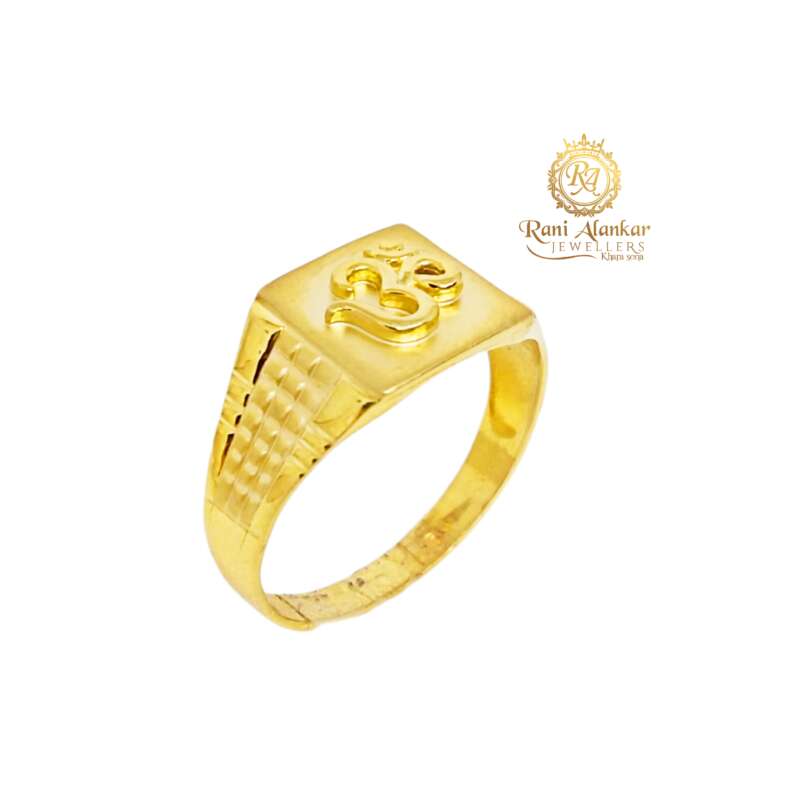 Gold fancy Chhilai om design Ring 22k purity,Weight-3.600gm Approx (genuine  size) – Asdelo