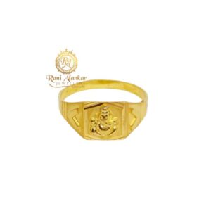 18kt Ganesh ji Design Gold Ring