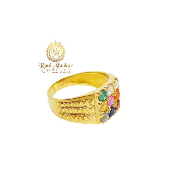 Navratan Gold Ring For Men,s