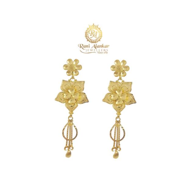 Gold Flower Earring 18kt buy Rani Alankar Jewellers