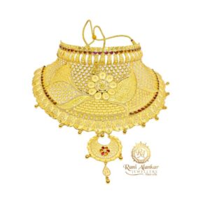 Maharani Gold Chokar Necklace 18kt