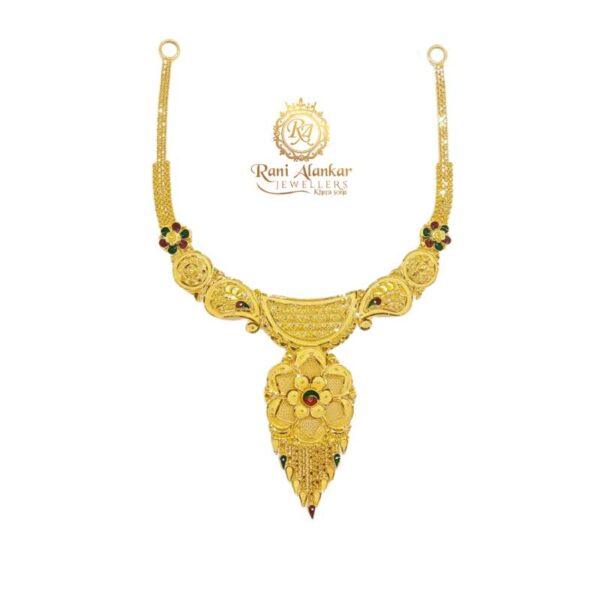 Gold Fancy Short Necklace 18kt