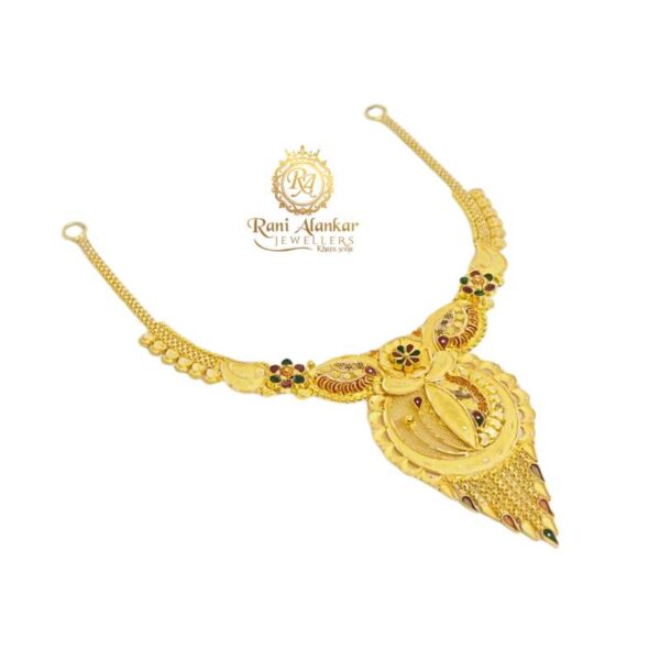 Gold Fancy Short Necklace 18kt