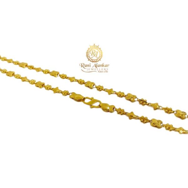 Yellow Gold Fancy Chain 18kt by Rani Alankar Jewellers