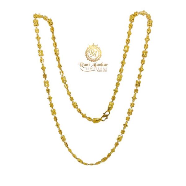 Yellow Gold Fancy Chain 18kt by Rani Alankar Jewellers