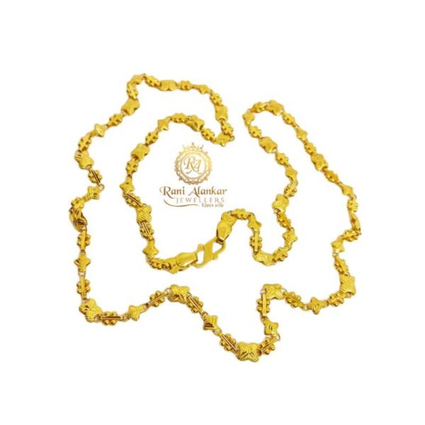 Yellow Gold Fancy Chain 18kt by Rani Alankar Jewellers