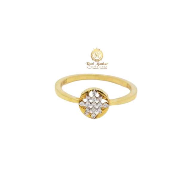 Yellow Gold Diamond Ring For Women