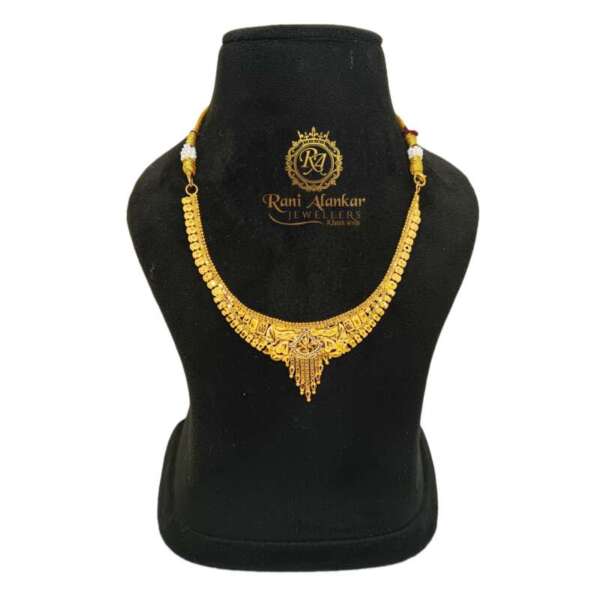 Gold Bridal Necklace by Rani Alankar Jewellers