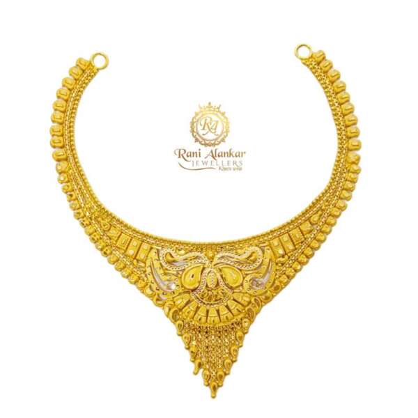 Gold Bridal Necklace by Rani Alankar Jewellers