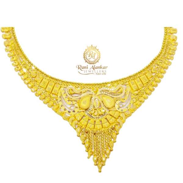 Gold Bridal Necklace by Rani Alankar Jewellers