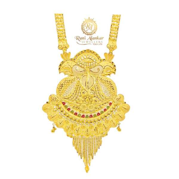 Latest 22kt Gold Long Necklace By Rani Alankar Jewellers