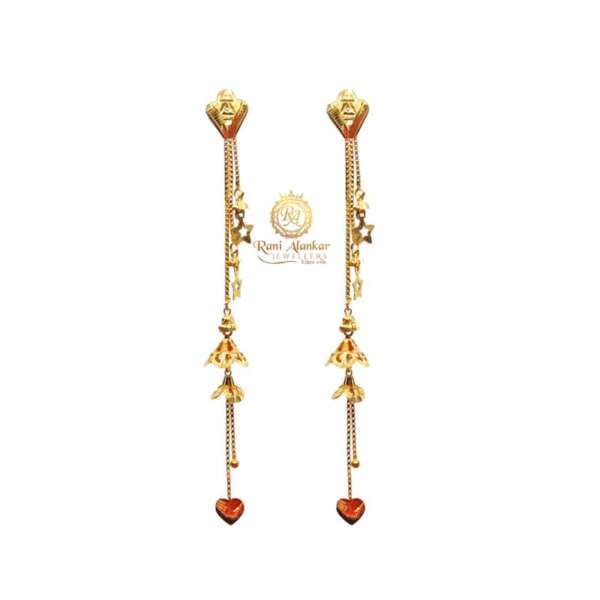 Gold Latest Design Earring 18kt