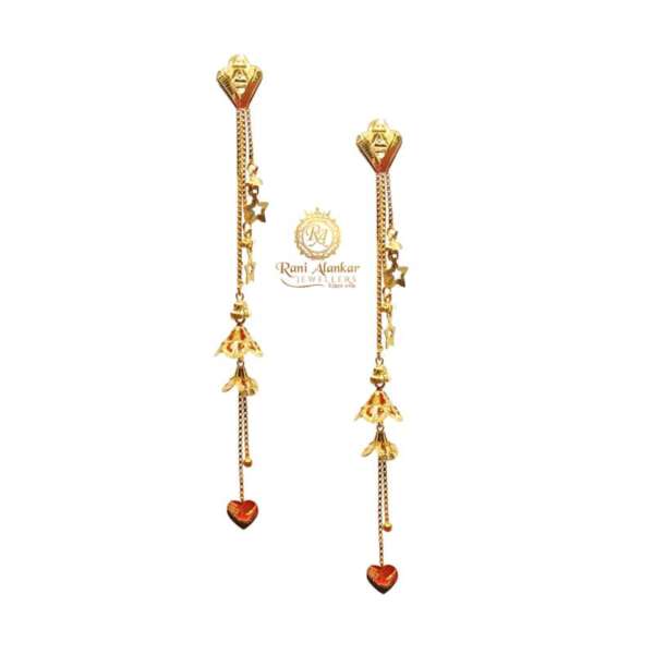 Gold Latest Design Earring 18kt