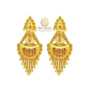 Gold Fancy Bridal Earring Design