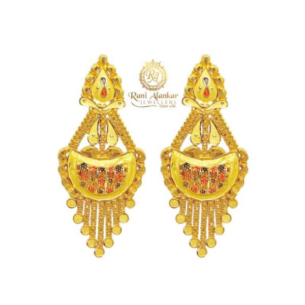 Gold Fancy Bridal Earring Design