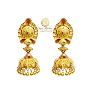 Gold Jhumki Design 22kt Purity by Rani Alankar Jewellers