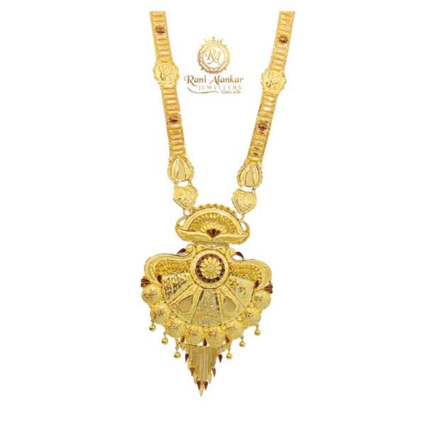 Latest 18kt Gold Long Necklace By Rani Alankar Jewellers