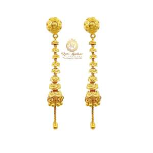 Gold Fancy Eight Stap Earring Design