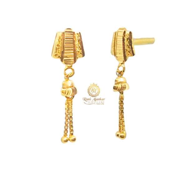 Gold Tops Earring 18kt