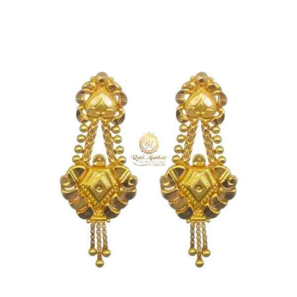 Gold Light Weight Earring Design 18kt