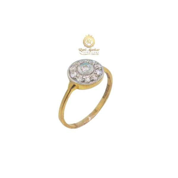 Yellow Gold Diamond Ring For Women