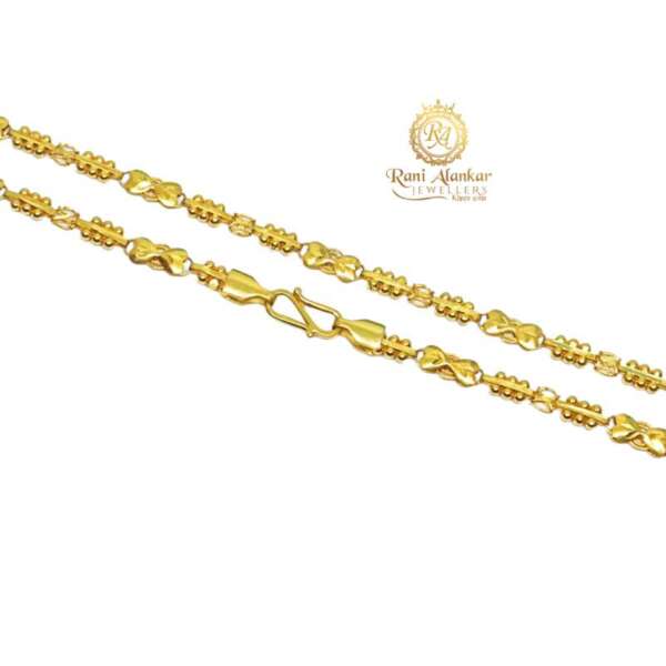 Gold Fancy Chain Flower Design by Rani Alankar Jewellers