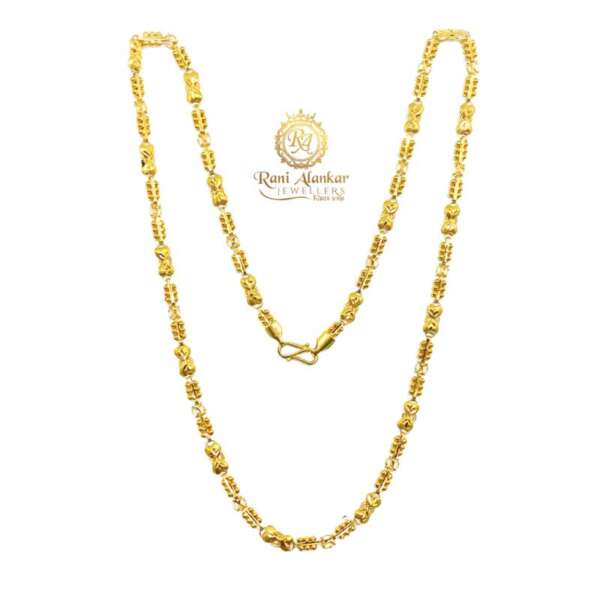 Gold Fancy Chain Flower Design by Rani Alankar Jewellers