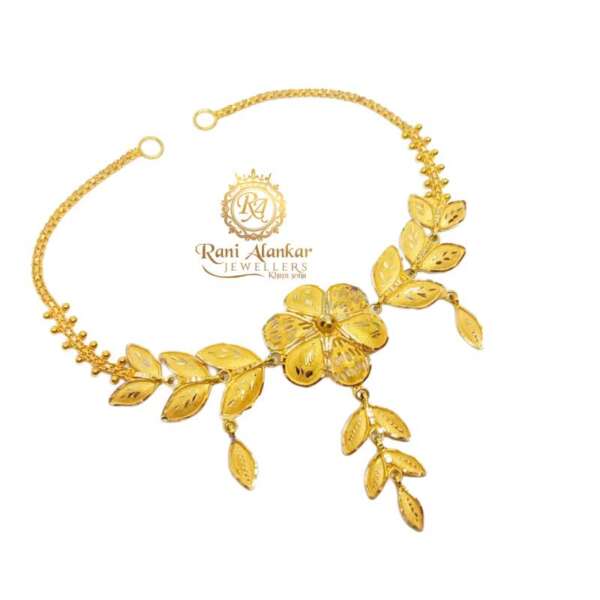 Gold Flower Design Necklace 22kt