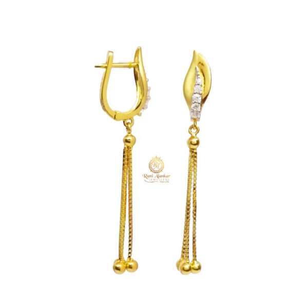 Fancy Earring Design 18kt by Rani Alankar