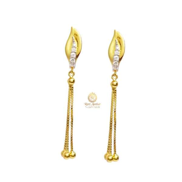 Fancy Earring Design 18kt by Rani Alankar