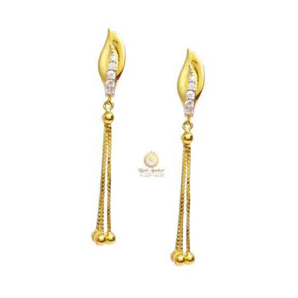 Fancy Earring Design 18kt by Rani Alankar