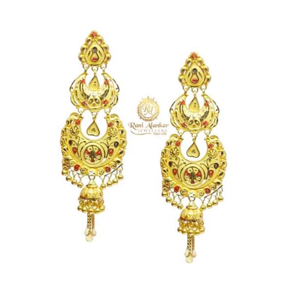 Gold Wedding Earring Design