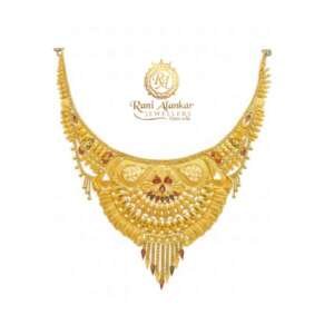 The Bridal Look Gold Necklace 18kt by Rani Alankar Jewellers